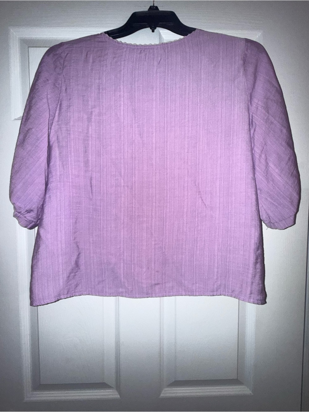 Light Purple Embroidered Blouse β Unbranded Top | (pit to pit): 21β - Picture 5 of 6